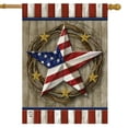 thumbnail image 1 of Briarwood Lane American Barn Star House Flag, 1 of 4