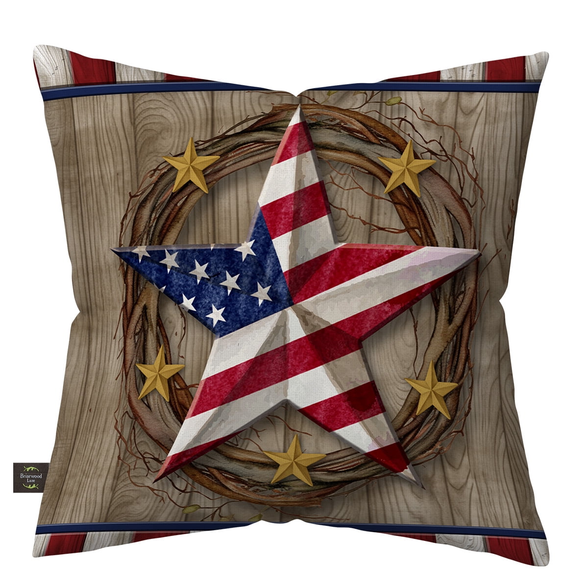 Briarwood Lane Everyday Indoor/Outdoor Pillow 17x17 American Barn Star Pillow