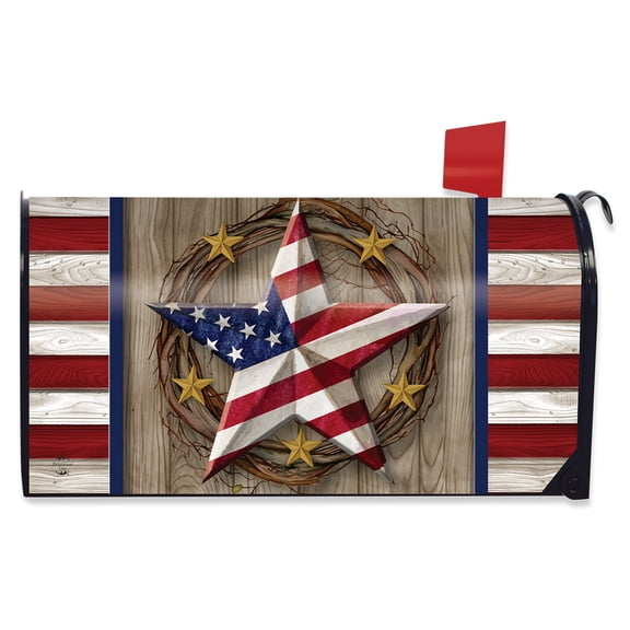 Briarwood Lane Everyday Mailbox Cover  - Standard Size - American Barn Star Mailbox Cover