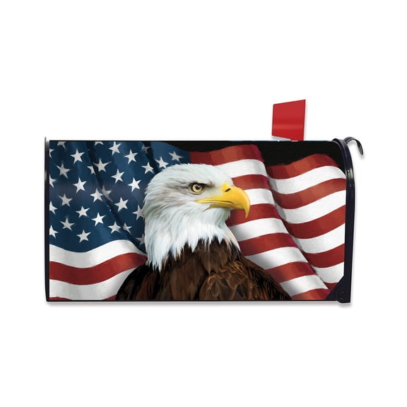 Briarwood Lane Everyday Mailbox Cover  - Standard Size - American Eagle Patriotic Mailbox Cover