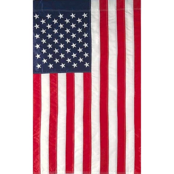 Briarwood Lane Everyday 4th of July House Flag 40x28 For Outdoor American Flag Applique & Embroidered For 4th of July House Flag