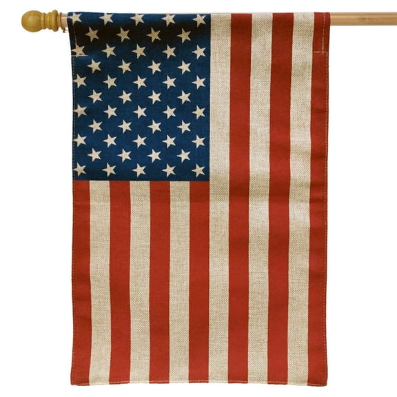 Briarwood Lane American Flag Burlap Flag House Flag