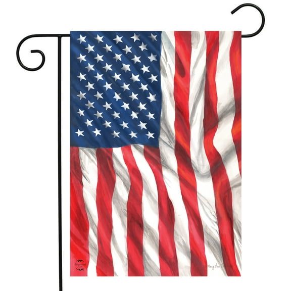 Briarwood Lane American Flag Waving Garden Flag