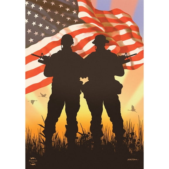 Briarwood Lane Everyday Garden Flag 12x18 For Outdoor American Heroes Patriotic Garden Flag Flags For Outside