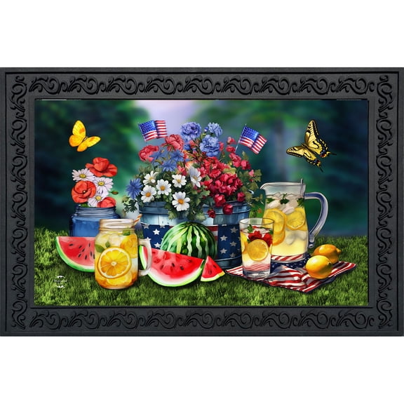 Briarwood Lane Summer Doormat 30x18 Indoor Outdoor American Lemonade For Summer Doormat