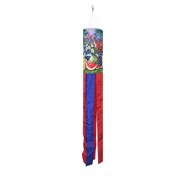 Briarwood Lane Summer American Lemonade Windsock Wind Twister 40x6 For Summer Wind Spinner