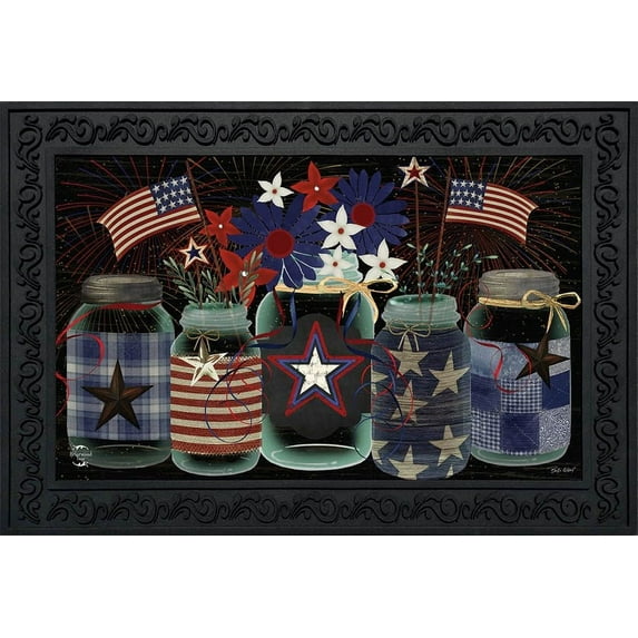 Briarwood Lane American Mason Jar Patriotic Doormat
