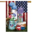 thumbnail image 1 of Briarwood Lane American Picnic Rustic House Flag, 1 of 4