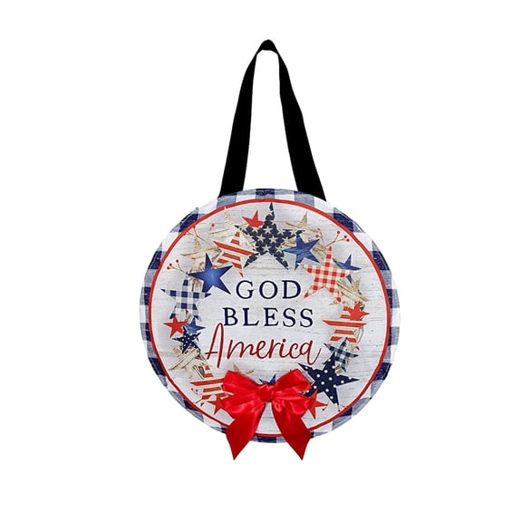 Briarwood Lane American Wreath Rustic Burlap Door Hanger
