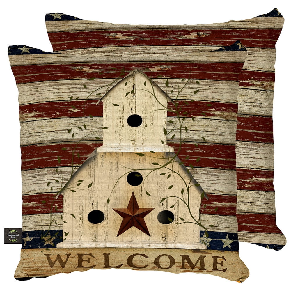 Briarwood Lane Americana Welcome Patriotic Decorative Pillow