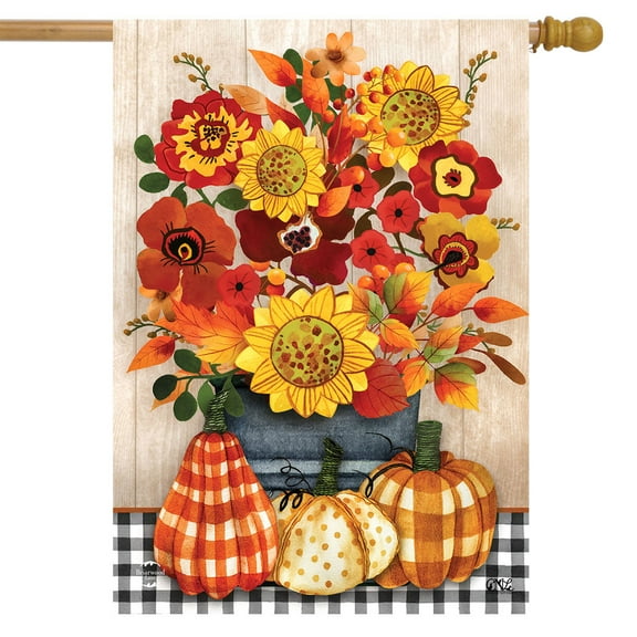Briarwood Lane Autumn Bouquet House Flag