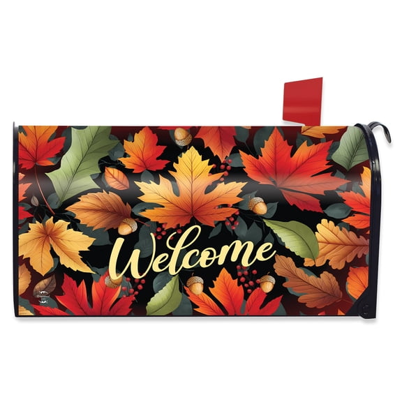 Briarwood Lane Fall Mailbox Cover - Standard Size - Autumn Color Leaves For Fall Mailbox Cover