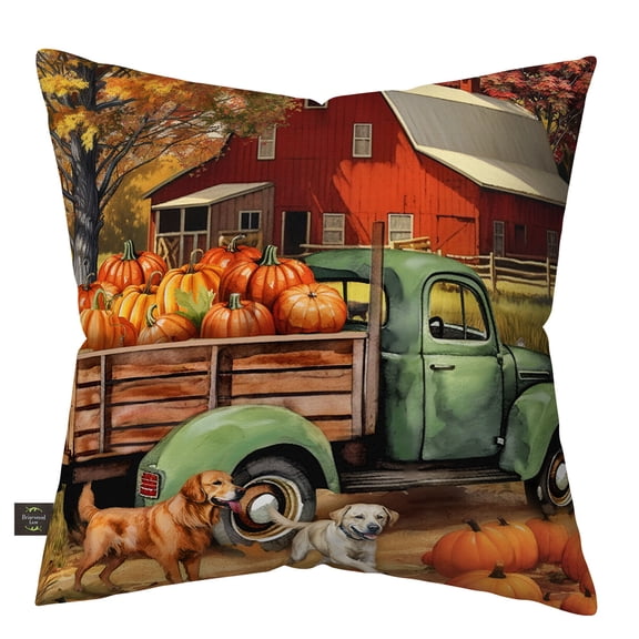Briarwood Lane Fall Indoor/Outdoor Pillow 17x17 Autumn Farm For Fall Pillow