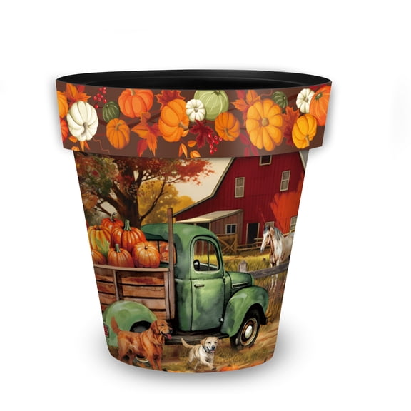 Briarwood Lane Fall Planter 11.75" x 11" x 11" Autumn Farm Medium For Fall Planter