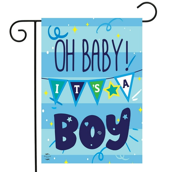 Briarwood Lane Baby Boy Double-Sided Garden Flag