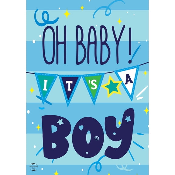 Briarwood Lane Double Sided House Flag 40x28 For Outdoor Baby Boy Double-Sided House Flag