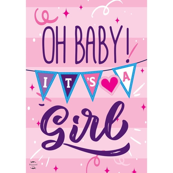 Briarwood Lane Double Sided Garden Flag 12x18 For Outdoor Baby Girl Double-Sided Garden Flag Flags For Outside