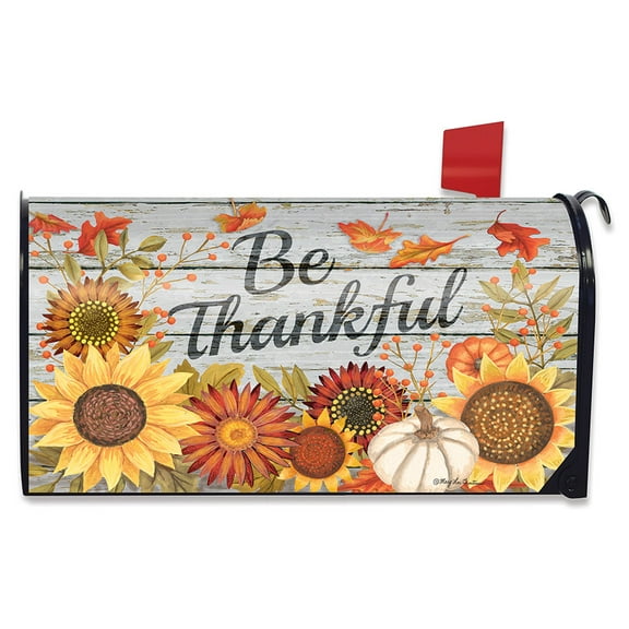 Briarwood Lane Be Thankful Flowers Mailbox Cover