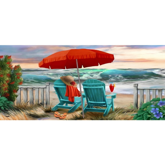 Briarwood Lane Summer Beach Life Mini Mat 22x10 Indoor Outdoor For Summer Doormat