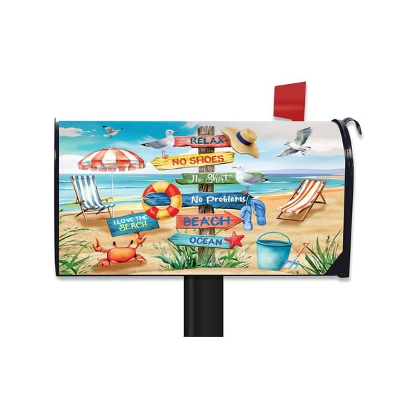 Briarwood Lane Summer Mailbox Cover  - Standard Size - Beach Signs For Summer Mailbox Cover