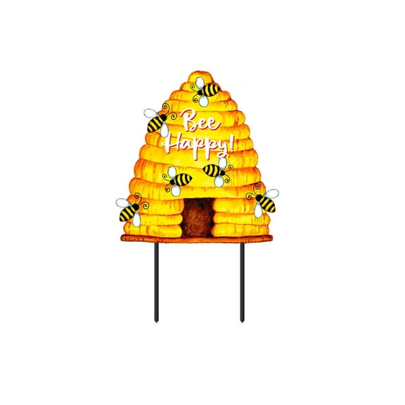 Briarwood Lane Bee Happy Hive Metal Art