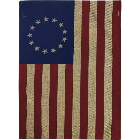 Briarwood Lane 4th of July House Flag 40x28 For Outdoor Betsy Ross Burlap For 4th of July House Flag