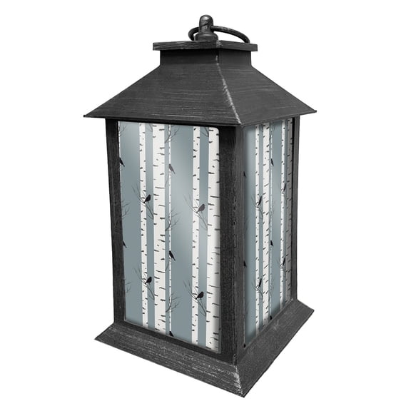 Briarwood Lane Everyday Lantern 13.5" x 5.5" x 5.5" Birch Tree Birds Lantern