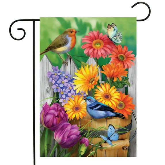 Briarwood Lane Birds And Blooms Spring Garden Flag