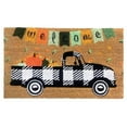 thumbnail image 1 of Briarwood Lane Black Checkered Truck Fall Natural Fiber Coir Doormat, 1 of 3