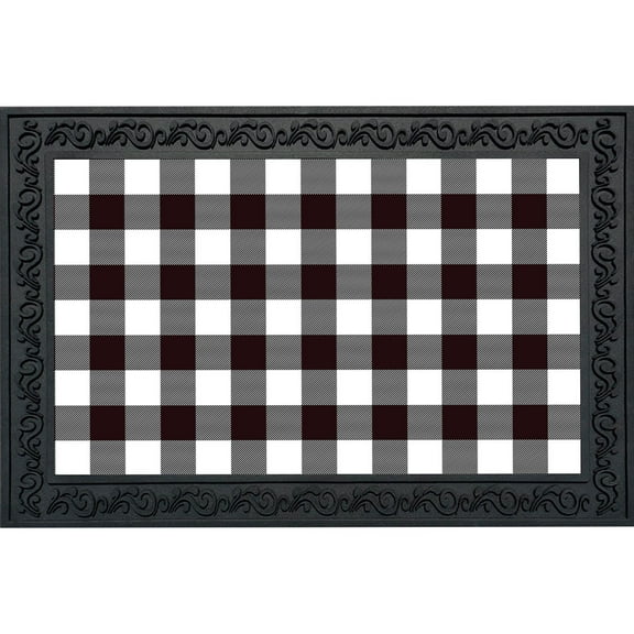 Briarwood Lane Black and White Check Doormat