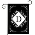 thumbnail image 1 of Briarwood Lane Black and White Monogram D Double-Sided Garden Flag, 1 of 4