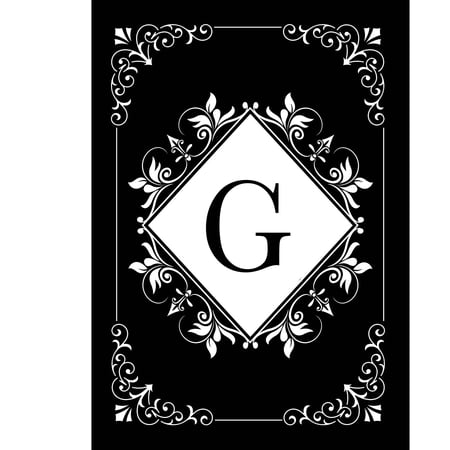 Briarwood Lane Everyday Double Sided Garden Flag 12x18 For Outdoor Black and White Monogram G Garden Flag Flags For Outside