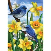 Briarwood Lane Spring Garden Flag 12x18 For Outdoor Bluebirds And Daffodils Flags For Outside