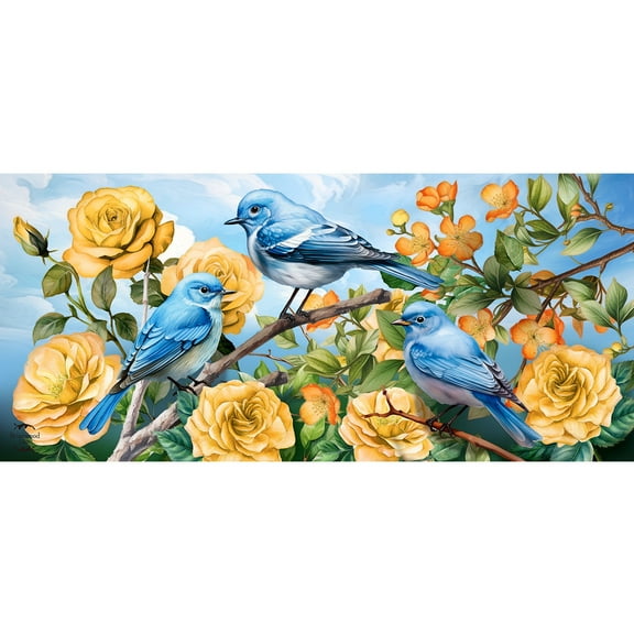 Briarwood Lane Bluebirds and Roses Mini Mat