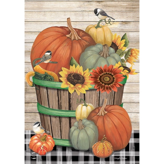 Briarwood Lane Fall Garden Flag 12x18 For Outdoor Bountiful Bushel For Fall Garden Flag Flags For Outside