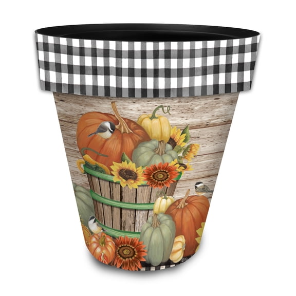 Briarwood Lane Fall Planter 14" x 15" x 15" Bountiful Bushel Large For Fall Planter