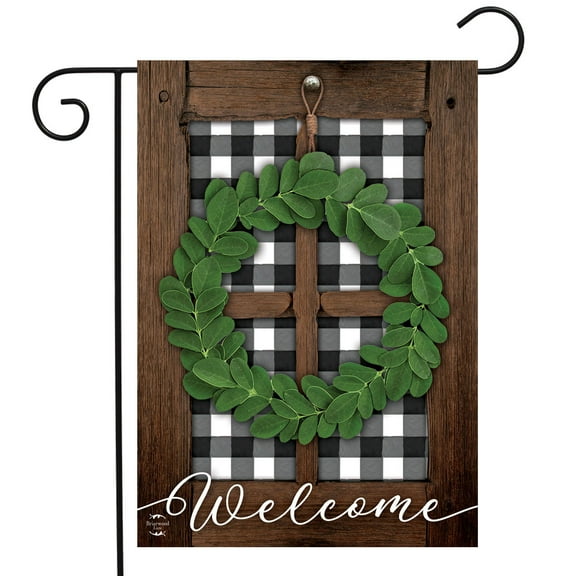 Briarwood Lane Boxwood Wreath Garden Flag