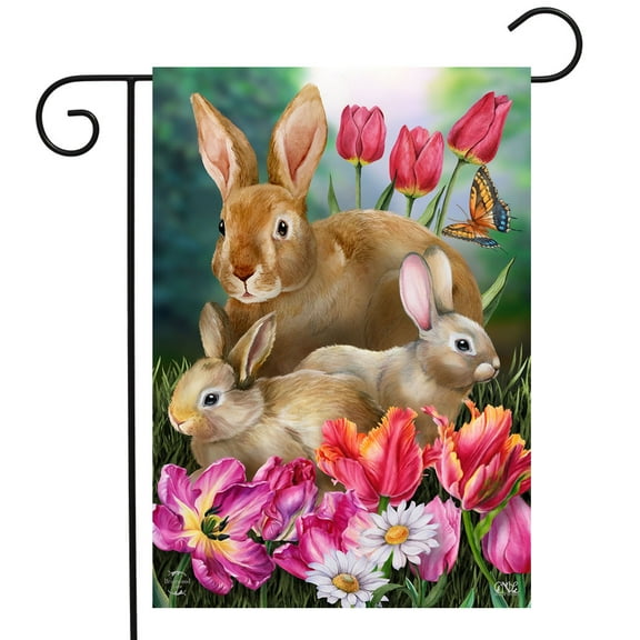 Briarwood Lane Bunny Family Garden Flag