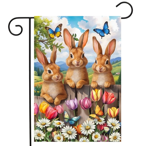 Briarwood Lane Bunny Greeting Garden Flag