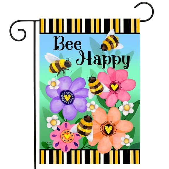 Briarwood Lane Spring Garden Flag 12x18 For Outdoor Busy Bees For Spring Garden Flag Flags For Outside