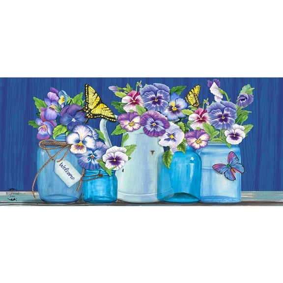 Briarwood Lane Butterflies and Pansies Mini Mat
