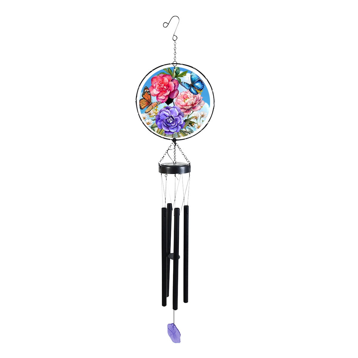Briarwood Lane Butterflies and Peonies Illuminated Wind Chime