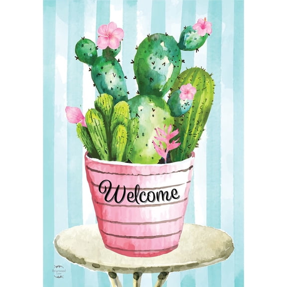 Briarwood Lane House Flag 40x28 For Outdoor Cactus Bouquet Spring For Spring House Flag