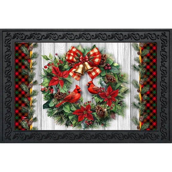 Briarwood Lane Cardinal Wreath Doormat