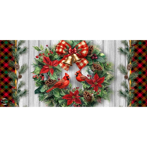Briarwood Lane Cardinal Wreath Mini Mat