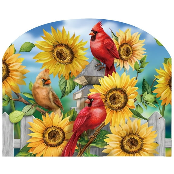 Briarwood Lane Cardinals and Sunflowers Acrylic Art Sign
