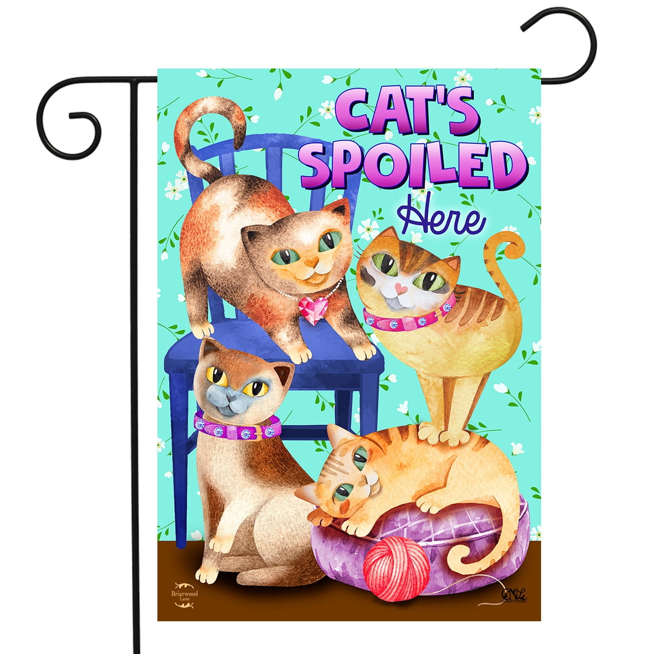 Briarwood Lane Cats Spoiled Here Humor Garden Flag