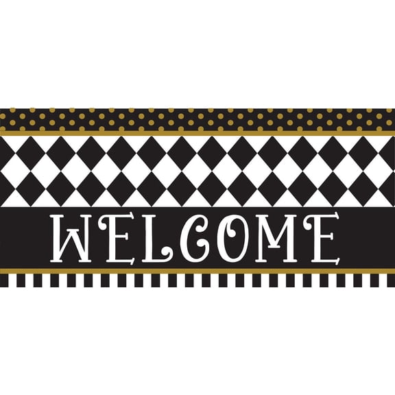 Briarwood Lane Everyday Checkerboard Mini Mat 22x10 Indoor Outdoor Doormat