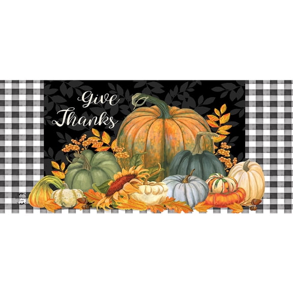 Briarwood Lane Checkered Give Thanks Mini Mat