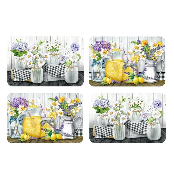 Briarwood Lane Checkered Mason Jars Placemat (4-pack)